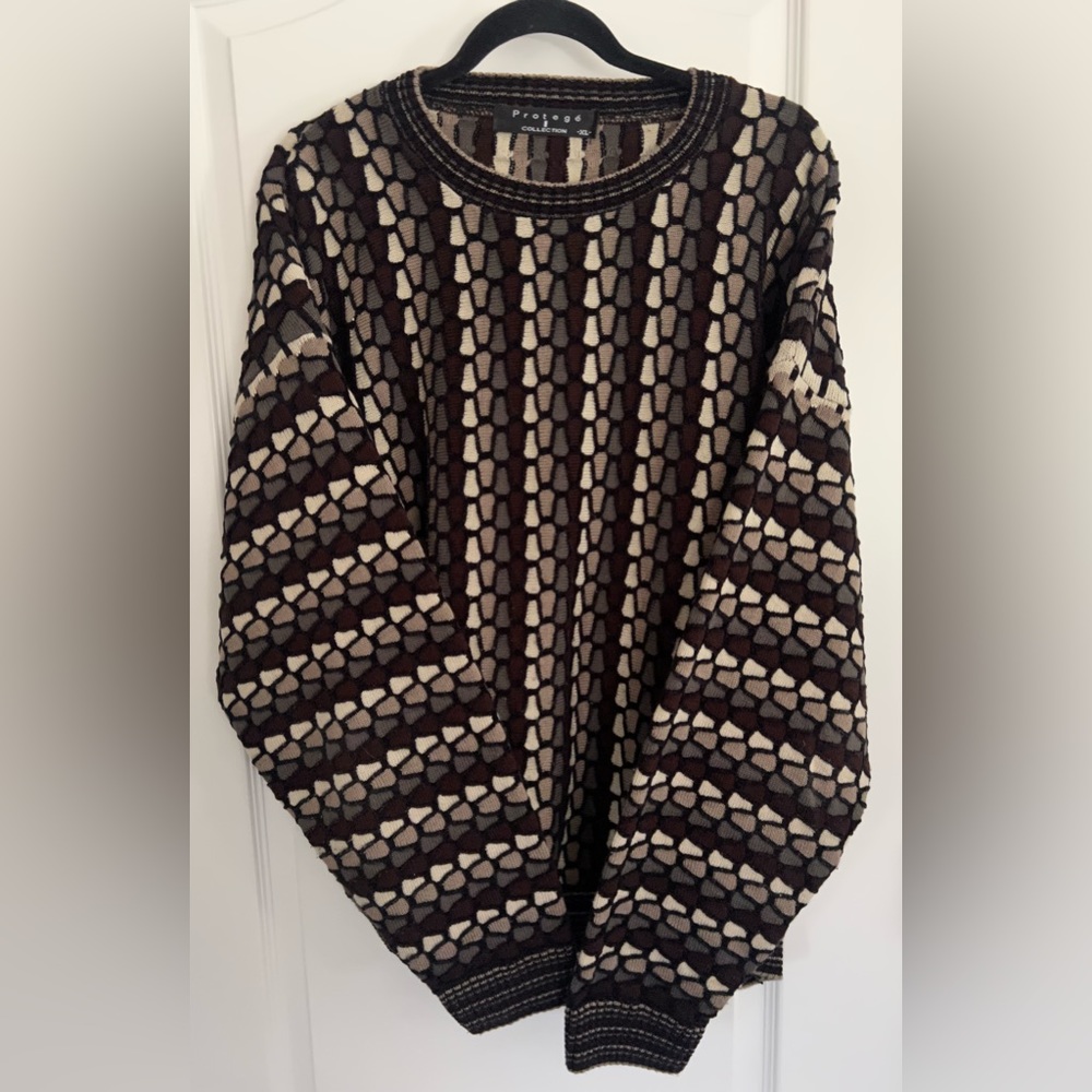 Vintage Protegé Coogi Style Textured Sweater - SIZE XL
